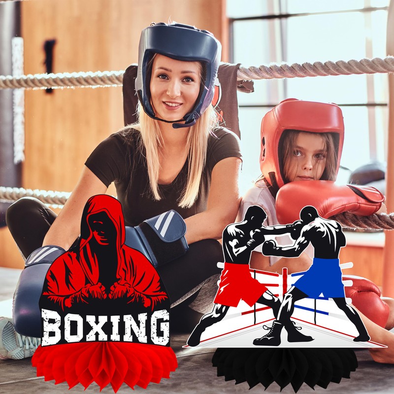13pcs Boxing Birthday Honeycomb Centerpieces Boxing Match Themed Party Decor