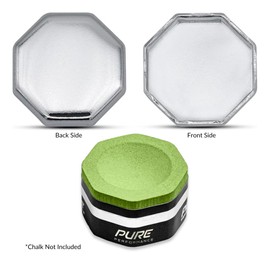 Cru5h Billiards Metal Holder (Large Octagon) Compatible with Predator Pure Chalk - Billiard Chalk Holder use with Magnetic Clip, Pool Accessories