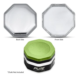 Cru5h Billiards Metal Holder (Large Octagon) Compatible with Predator Pure Chalk - Billiard Chalk Holder use with Magnetic Clip, Pool Accessories