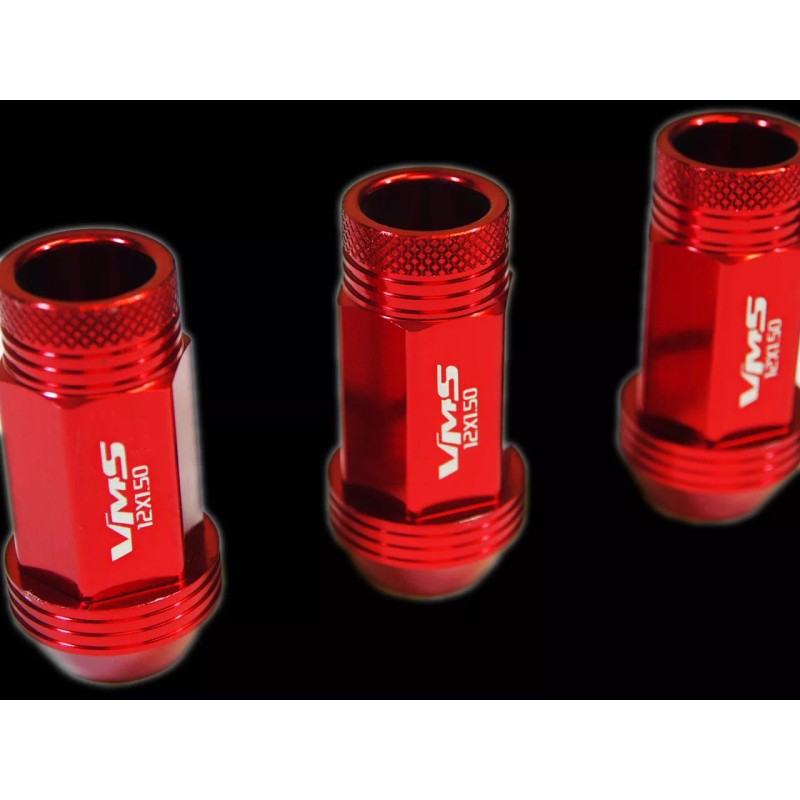 VMS RACING 16PC 48MM PREMIUM EXTENDED WHEEL ALUMINUM LUG NUTS