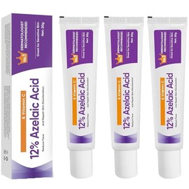 3 pieces de Suero Facial con Ácido Azelaico 12, Ácido Hialurónico para Piel Sensible, Anti Rojeces y Granos, 20g                                      