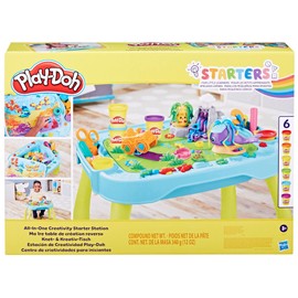 Play-Doh All-in-One Creativity Starter Station, Activity Table Playset with 6 Cans, Back to School Classroom Supplies, Kids Arts & Crafts, Preschool Toys, Ages 3+