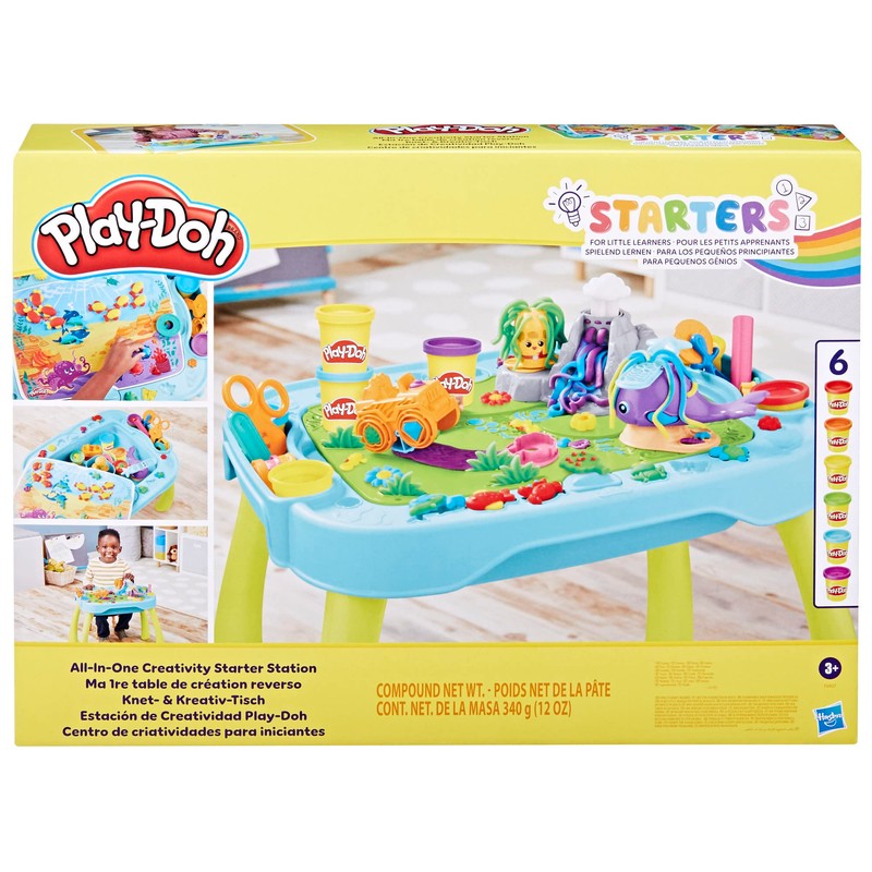 Play-Doh All-in-One Creativity Starter Station, Activity Table Playset with 6