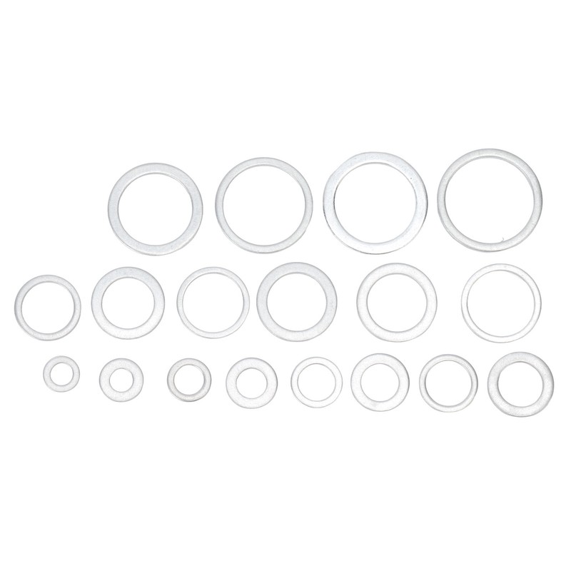 470Pcs Sealing Washer Aluminum Alloy Round Flat Washer Assortment Kit