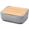 Yamazen AHT-3526M(LGY) Bead Cushion, Cushion Table, Above Knee, Removable Top,