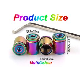 WADY 4 Pcs Tire Valve Caps, Tire Valve Stem Caps, Auto Wheel Cap Sets with Rubber Seal, Universal Vehicle Accessories Fit for Cars, Trucks, Motorcycles, Bicycles (Multicolour)