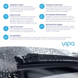 Vipa Wiper Blade Set Fits: T-Cross SUV Jan 2019 Onwards