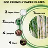 ECONX 10 Inch Disposable Sugarcane Bagasse Plates Large Round Paper