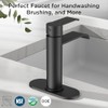 FORIOUS Black Bathroom Faucet 1 Hole, Single Handle Matte Black