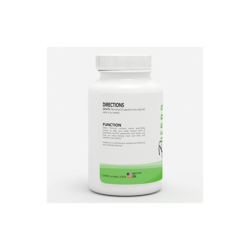 Detox Formula Supplement, Herbal Body Cleanse with Dandelion Root (100