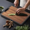 Titanium Cutting Board Double Sided, 15” Wood Cutting Board for