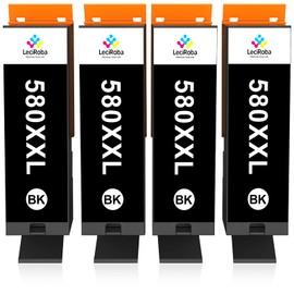LeciRoba 580XXL 581 XXL Printer Cartridges for Canon Printer Cartridges 580 581 Multipack and PGI-580xxl CLI-581XXL for Canon TR7500 TR8500 TS6100 TS6200 TS6300 TS700 TS8200 TS8350 TS915 0 (4- PGBK)