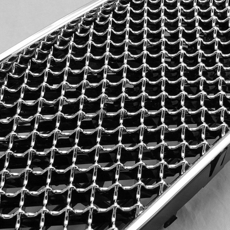 Chrome Mesh Front Lower Bumper Grill Grille Guard ABS Compatible