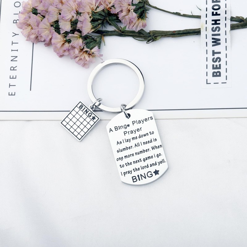 MYOSPARK Bingo Keychain - Bingo Lover Gift for Players