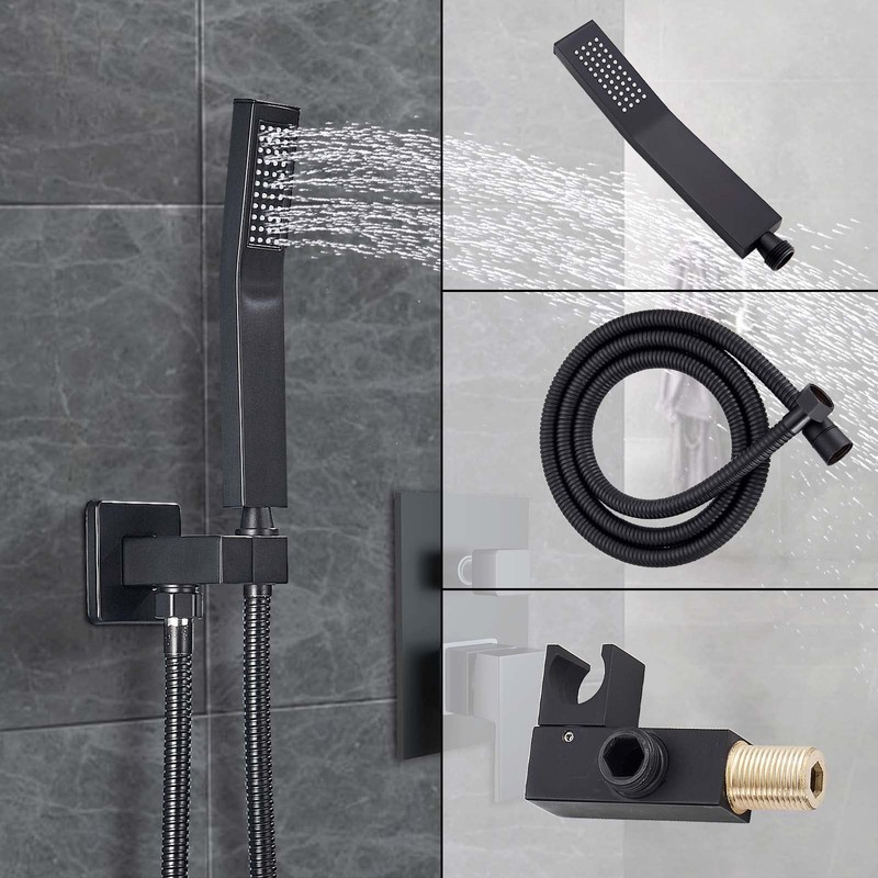 Ackwave Shower Faucet Matte Black Shower System with 12 Inches