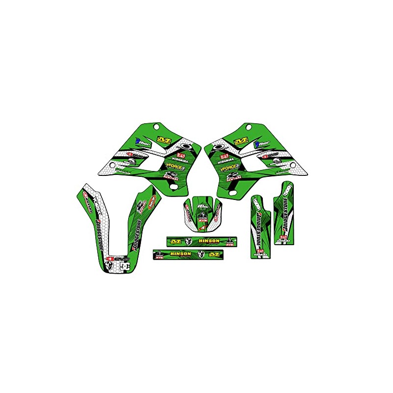 1995-2008 KDX 220 Podium Green Senge Graphics Base Kit Compatible