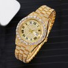 LGXIGE Mens Ice Out Watches Big Rocks with Roman Numerals