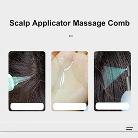 Peine Aplicador de Cuero Cabelludo con Capacidad a Prueba de Fugas de 3 Ml, Peine de Masaje de Aceite para el Cabello de Mano para un Tratamiento de Adelgazamiento Fácil del