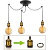 iDEGU Modern and Retro Pendant Light, 3 Arms DIY Spider