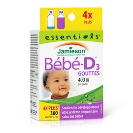 Jamieson Baby-D - 400 IU Vitamin D3 Droplets, 11.7 ml (Pack of 1)