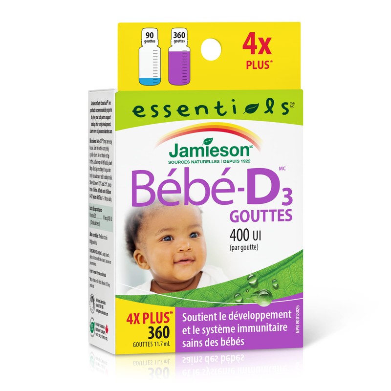 Jamieson Baby-D - 400 IU Vitamin D3 Droplets, 11.7 ml