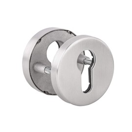 Gedotec Protective Fitting Front Door, 1 Pair - Safety Rosette Cylinder Protection Rosette Stainless Steel Matt - H2032 | Door Rosette PZ - Profile Cylinder | Round Rosette Pair for Front Doors and Apartment Entrance Doors
