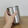 IMEEA Small Silver Utensil Holder for Kitchen Counter - 4.3"