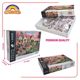 Shadzi Jigsaw Puzzles 1000 Pieces for Adults and Kids, Fantastic Fresh and Lush Rural Farm Life, Creative Rect Jigsaw Puzzles, Unique Challenge Games (27.55 * 19.68 inch)