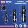 MTO Universal Joint Set 3PCS, 3/8" 1/2" 1/4" Drive Swivel
