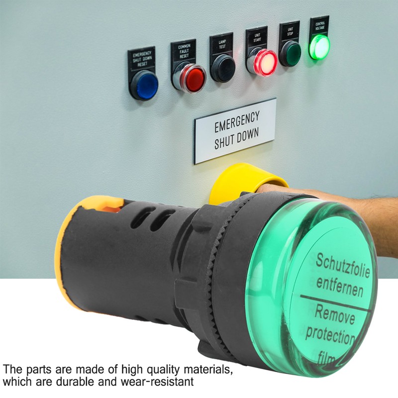 10Pcs BERM LED Power Indicator Light PC Flame Retardant Shell