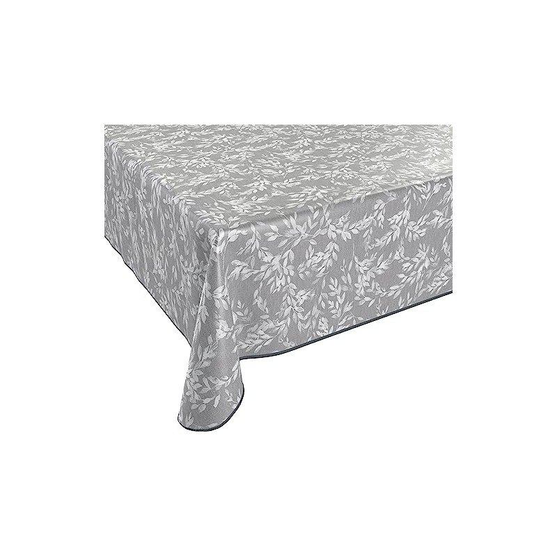BEAUTEX Oilcloth Tablecloth Wipe Clean Non-Slip with Piping Band Square