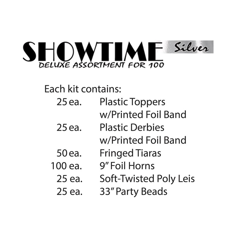 Showtime Silver Asst for 100 Party Accessory (1 count)