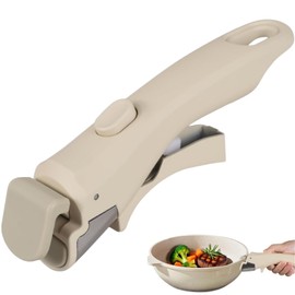 Removable Pot Handle, Detachable Pan Handle Heat Resistant Replacement Pan Gripper for Pots and Pans, Fits Kitchen All Cookware, White