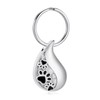 Yinplsmemory Pet Cremation Jewelry Paw Print Urn Keychain for Dog/Cat