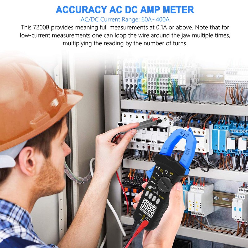 Digital Clamp Meter, HOLDPEAK 7200-APP AC/DC Amp Clamp Meter 6000