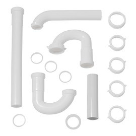 Waxman PlumbCraft 15-Piece Complete Bathroom Sink Drain Repair Kit 7027110N, Various Bathroom Sink Drain Pipes for Repairs to Problem Areas, Bathroom Sink Drain Assembly for Multiple Sink Pipe Options