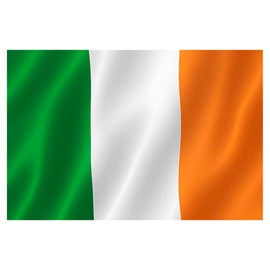 Ireland Flag, Flag 90 cm x 150 cm, Large Flag with Pole Loop and Laces for Fastening, Light Flag, Flag for Sports, Football, Buildings (Ireland 1pc)