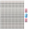 36pcs Music Note Pencils for Kids, Wooden Round Pencils with