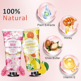 KONEUK 80 Pack Hand Cream Set for Dry Cracked Hands, Bulk Hand Lotion Travel Size for Stocking Stuffers, Mini Hand Cream for Christmas Gifts, Birthday Gifts and Bridal Shower Gifts for Guests