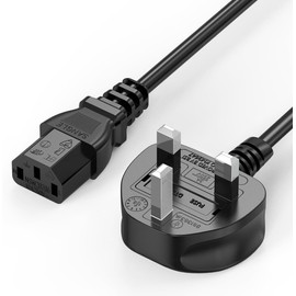 Mr.Gadget's Solutions 2 Meter 3-Prong Power Cable – Universal Kettle Lead for TVs, Monitors, and Electronics – Heavy-Duty, Replacement Cable