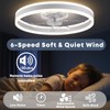 Fszdorj Ceiling Fan with Light, Upgraded 20‘’ Low Profile Fan,