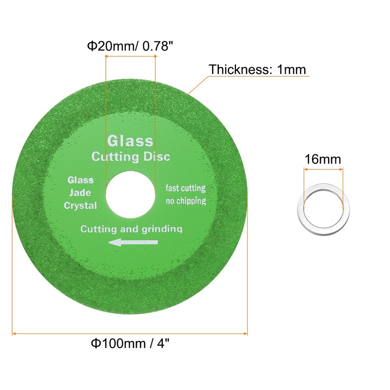 sourcing map 7 Pack Glass Cutting Disc 4 Inch for