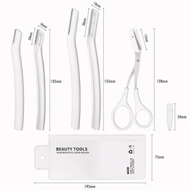 Senbos Eyebrow Trimmer with Dermaplaning Tools, Exfoliating Facial Razor for Women and Men, Facial Shaver to Exfoliate and Refresh the Skin, Peach Fuzz Eyebrow Hair Removal Blade Eyebrow Shaper