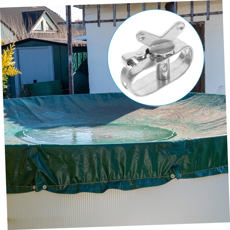 Kisangel 2pcs Ground Pool Cover Cable Winch Self-Locking Hoist for