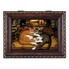 Cottage Garden Cats Sleeping On a Hearth Fireplace Burlwood Rope