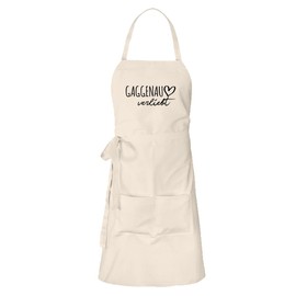 huuraa Apron Gaggenau in Love Gift Apron Cooking Apron Cotton Gaggenau Gift Idea, natural, One size fits all