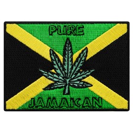 Parche bordado con bandera de Jamaica para marihuana rasta jamaiquina para planchar rastafari