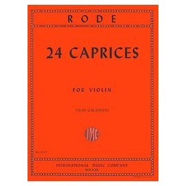 24 Caprices Composed By Pierre Rode. Edited By Ivan Galamian. For Violin. Studies. Instrumental Solo Book. Bowings and Fingerings. 51 Pages.