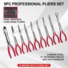 Alwalkee 9-Piece Long Reach Pliers Set, 11-Inch Carbon Steel Needle