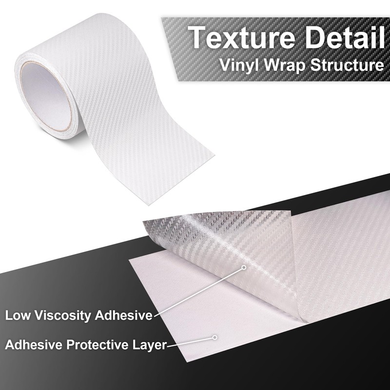 Lypumso Carbon Fiber Vinyl Tape with Tools Kits, Chrome Delete